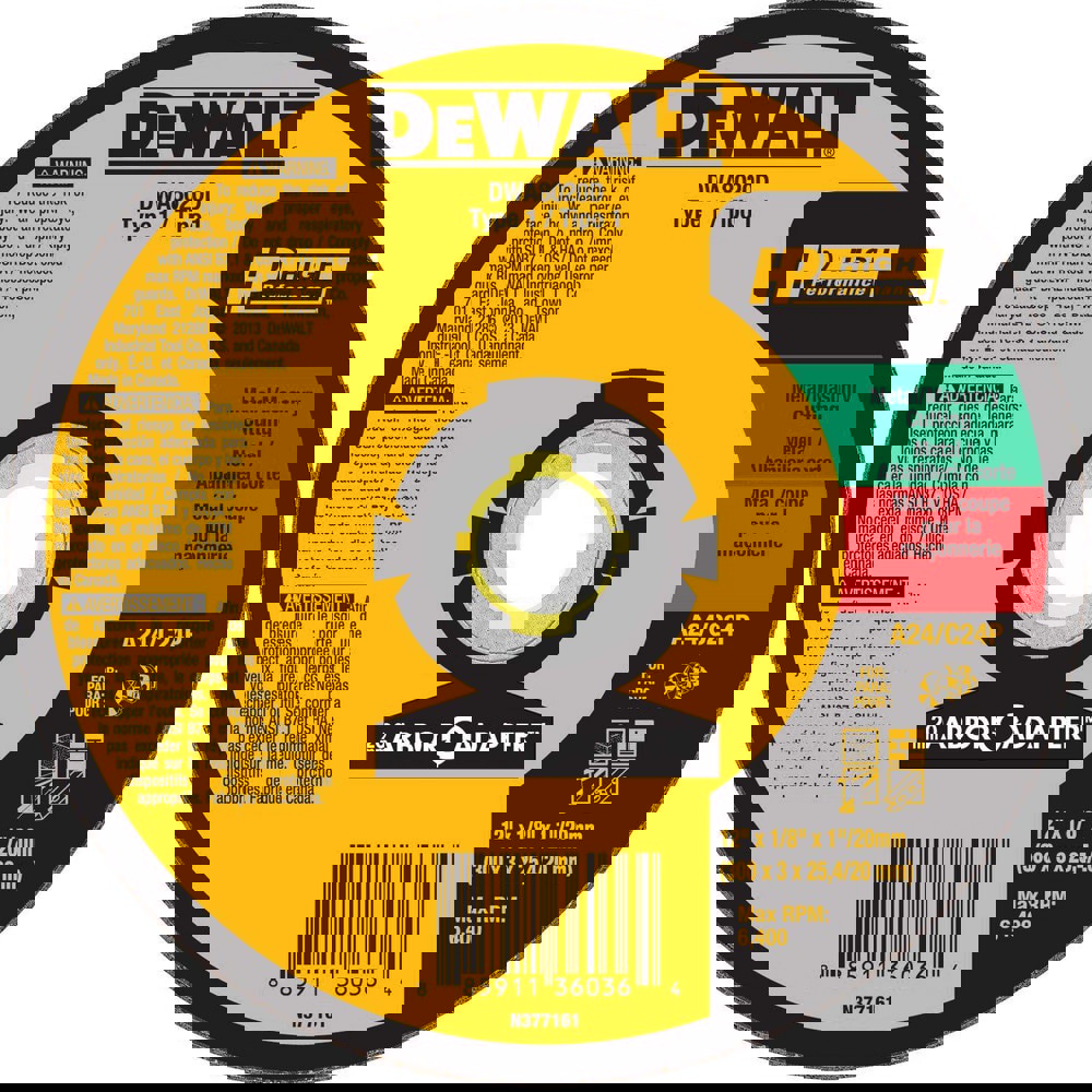 Cutoff Wheels; Wheel Diameter (Inch): 12 ; Wheel Thickness (Inch): 1/8 ; Hole Size (Inch): 1 ; Abrasive Material: Aluminum Oxide ; Grit: 24 ; Wheel Type Number: Type 1