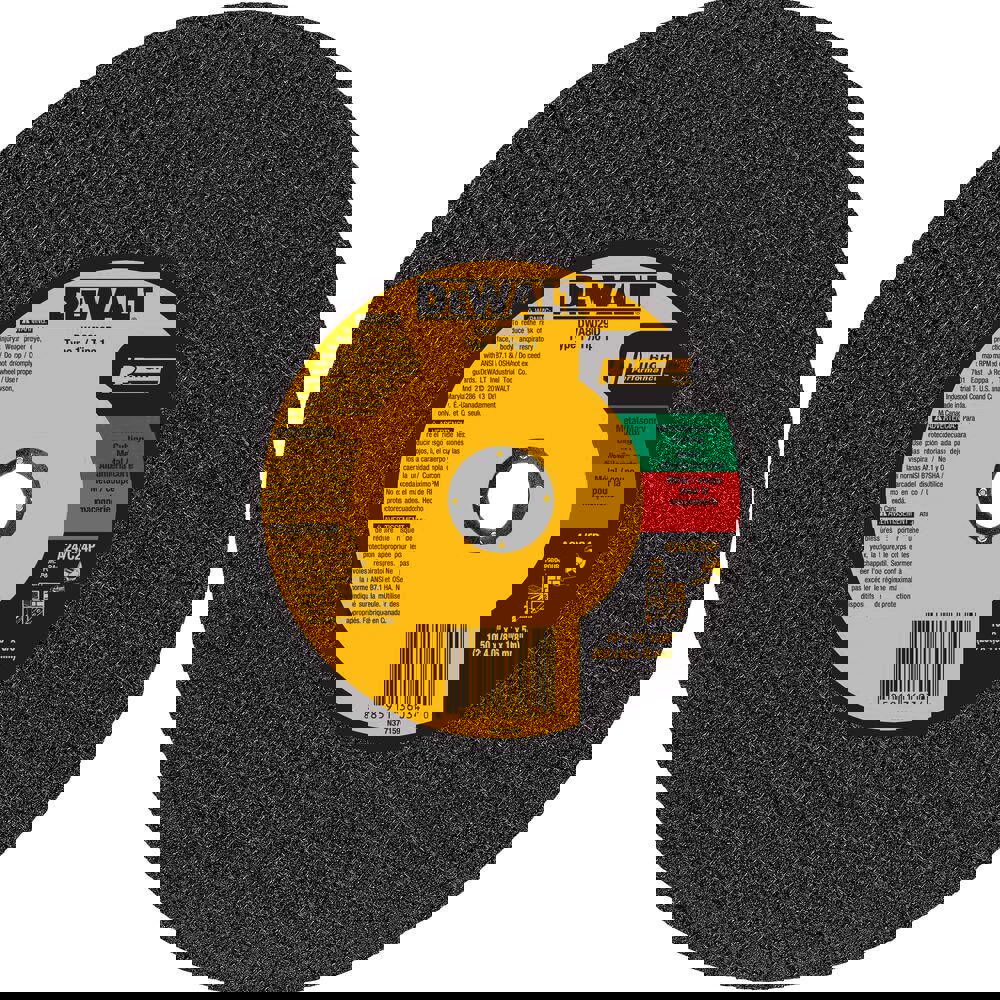 Cutoff Wheels; Wheel Diameter (Inch): 10 ; Wheel Thickness (Inch): 1/8 ; Hole Size (Inch): 5/8 ; Abrasive Material: Aluminum Oxide ; Reinforced: Reinforced ; Grit: 24
