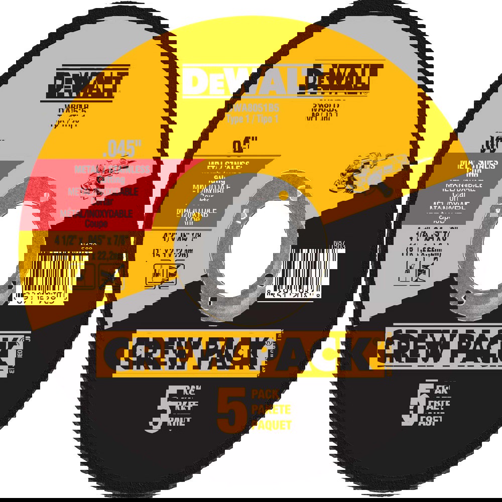 Cutoff Wheels; Wheel Diameter (Inch): 4-1/2 ; Wheel Thickness (Decimal Inch): 0.0450 ; Hole Size (Inch): 7/8 ; Abrasive Material: Aluminum Oxide ; Grit: 24 ; Wheel Type Number: Type 1