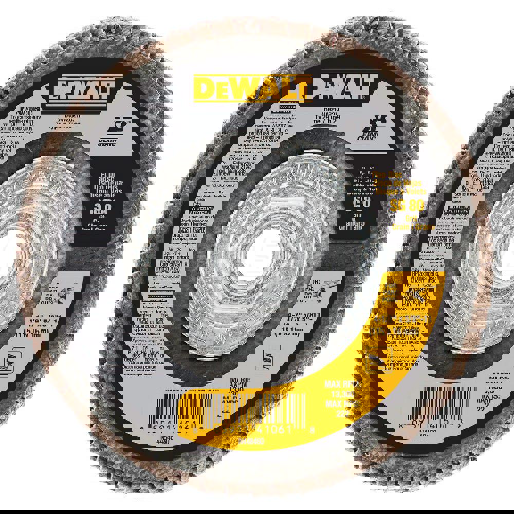 Flap Disc: 5/8-11 Hole, 80 Grit, Ceramic, Type 29