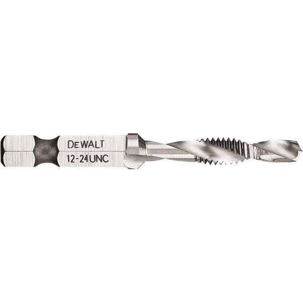 Combination Drill Tap: #12-24, 2B, 3 Flutes, High Speed Steel