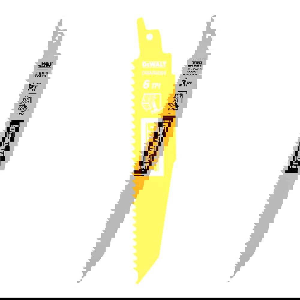 Reciprocating Saw Blades; Blade Material: Bi-Metal ; Blade Length (Inch): 6 ; Blade Width (Inch): 1 ; Teeth Per Inch: 6 ; Blade Thickness (Decimal Inch): 0.0500 ; Profile Shape: Straight