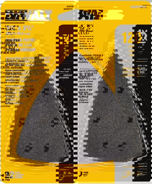 Sanding Sheet: 120 Grit, Aluminum Oxide, Triangle Sandpaper