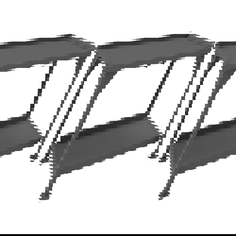 Stationary Workbench with Lower Shelf: Textured Gray