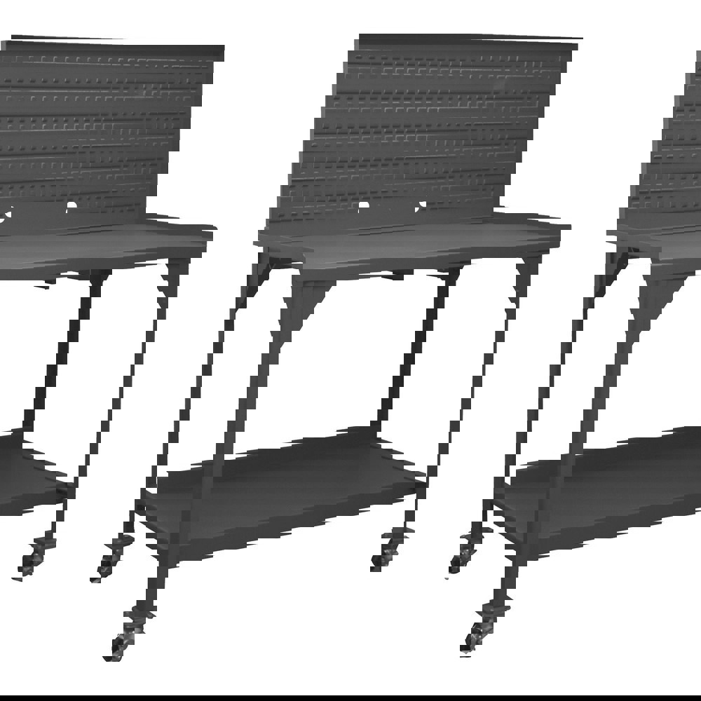 Louvered Panel Mobile Work Bench