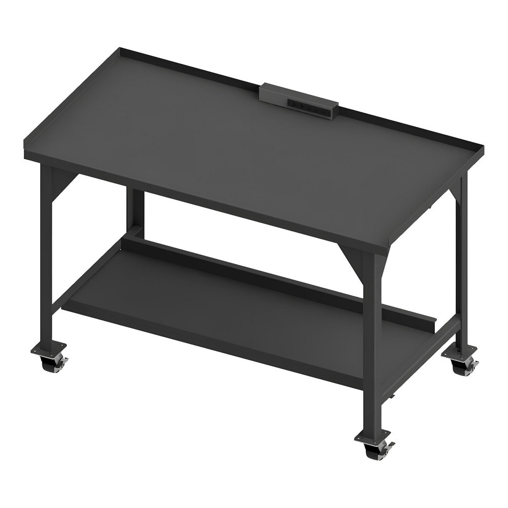 Mobile Work Benches; Type: Heavy-Duty Mobile Workbench ; Bench Type: Heavy-Duty Mobile Workbench ; Edge Type: Square ; Depth (Inch): 30 ; Leg Style: Fixed ; Load Capacity (Lb. - 3 Decimals): 4000.000