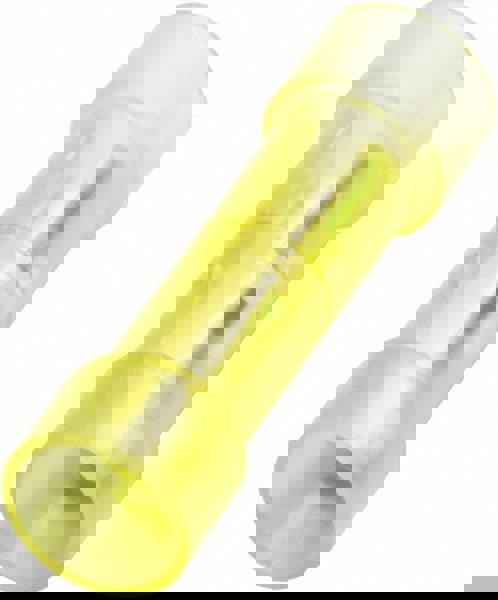 Butt Splice Terminal: Fully Insulated Nylon, Crimp-On Connection, 4 Sq mm