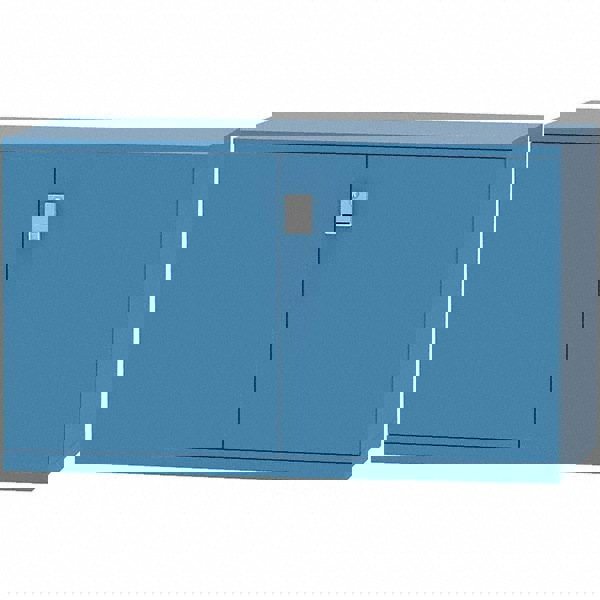 Double Hinged Door Storage Cabinet: 29-1/2