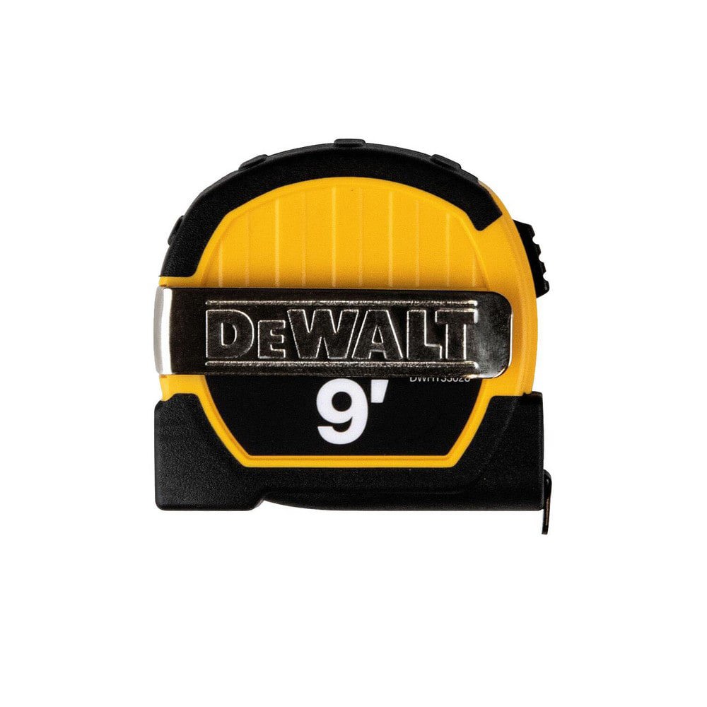 Tape Measures; Length Ft.: 9.000 ; Graduation (Inch): 1/16 ; Blade Material: Steel ; Standout Length (Feet): 3.00 ; Case Type: Closed ; Rewind Type: Automatic
