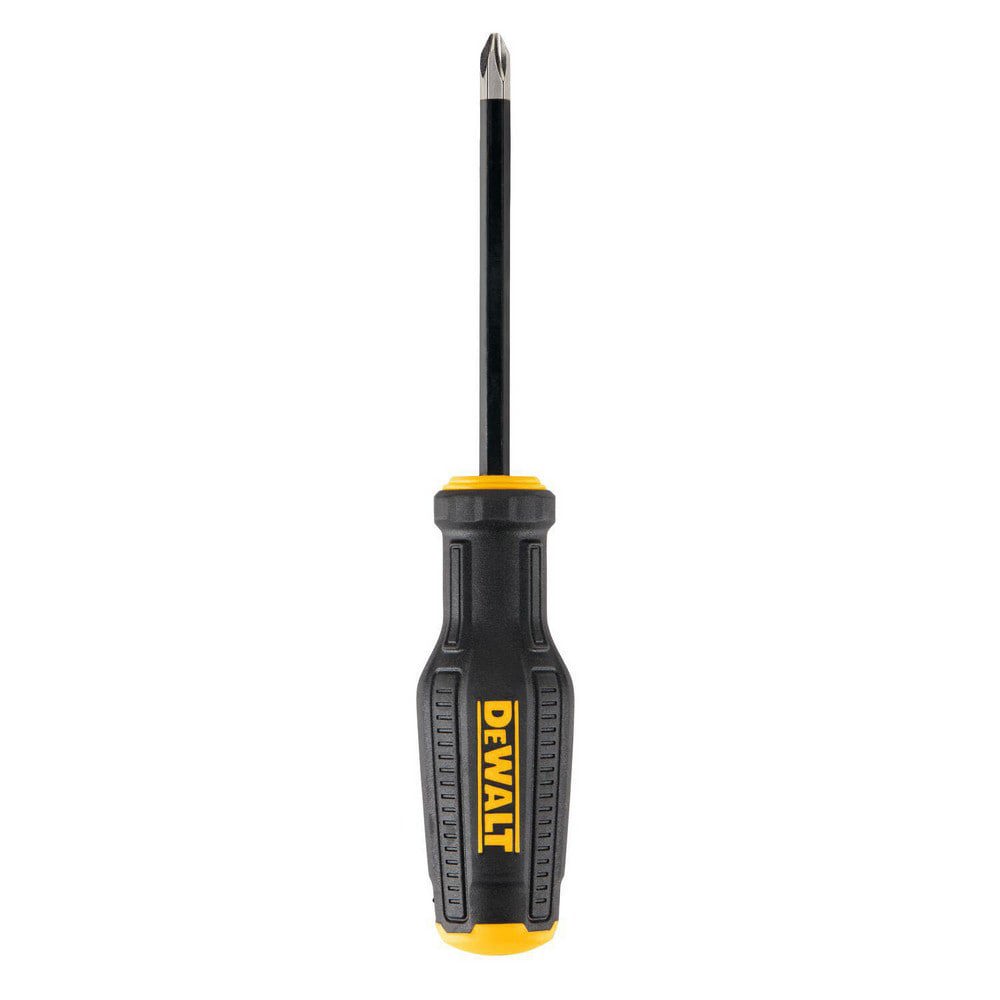 Phillips Screwdrivers; Overall Length (Decimal Inch): 8.3500 ; Handle Type: Ergonomic ; Phillips Point Size: #2 ; Handle Color: Black; Yellow ; Blade Length (Inch): 4 ; Handle Length (Decimal Inch - 4 Decimals): 4.3500