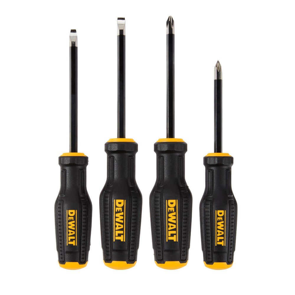 Screwdriver Sets; Screwdriver Types Included: Phillips; Slotted ; Container Type: None ; Tether Style: Not Tether Capable ; Finish: Black Chrome Plated ; Number Of Pieces: 4 ; Insulated: No