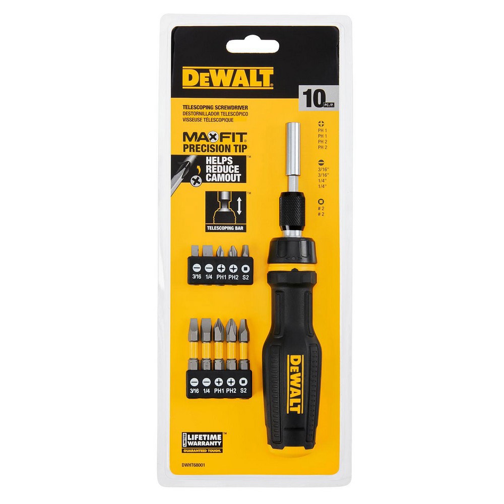 Bit Screwdrivers; Type: Ratcheting Multi-Bit Screwdriver ; Tip Type: Hex; Phillips; Slotted; Spanner; Square; Star; Torx ; Torx Size: T1 ; Handle Type: Ergonomic ; Overall Length (Decimal Inch): 11.0000 ; Handle Length (Decimal Inch - 4 Decimals): 4.7500