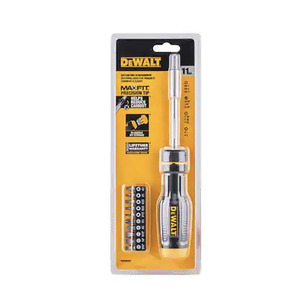 Bit Screwdrivers; Type: Ratcheting Multi-Bit Screwdriver ; Tip Type: Hex; Phillips; Slotted; Spanner; Square; Star; Torx ; Torx Size: T10 ; Handle Type: Comfort Grip ; Overall Length (Decimal Inch): 11.0000