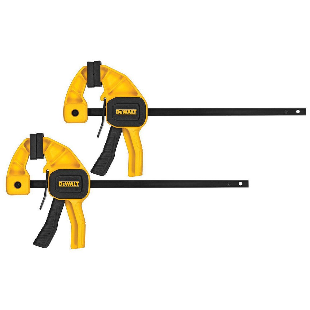 Bar Clamps; Maximum Capacity (Inch): 4-1/2 ; Clamping Pressure (Lb.): 35.00 ; Overall Length (Inch): 4-1/2 ; Throat Depth (Inch - 0 Decimals): 1-1/2 ; Includes: 2 Trigger Clamps ; UNSPSC Code: 27112103