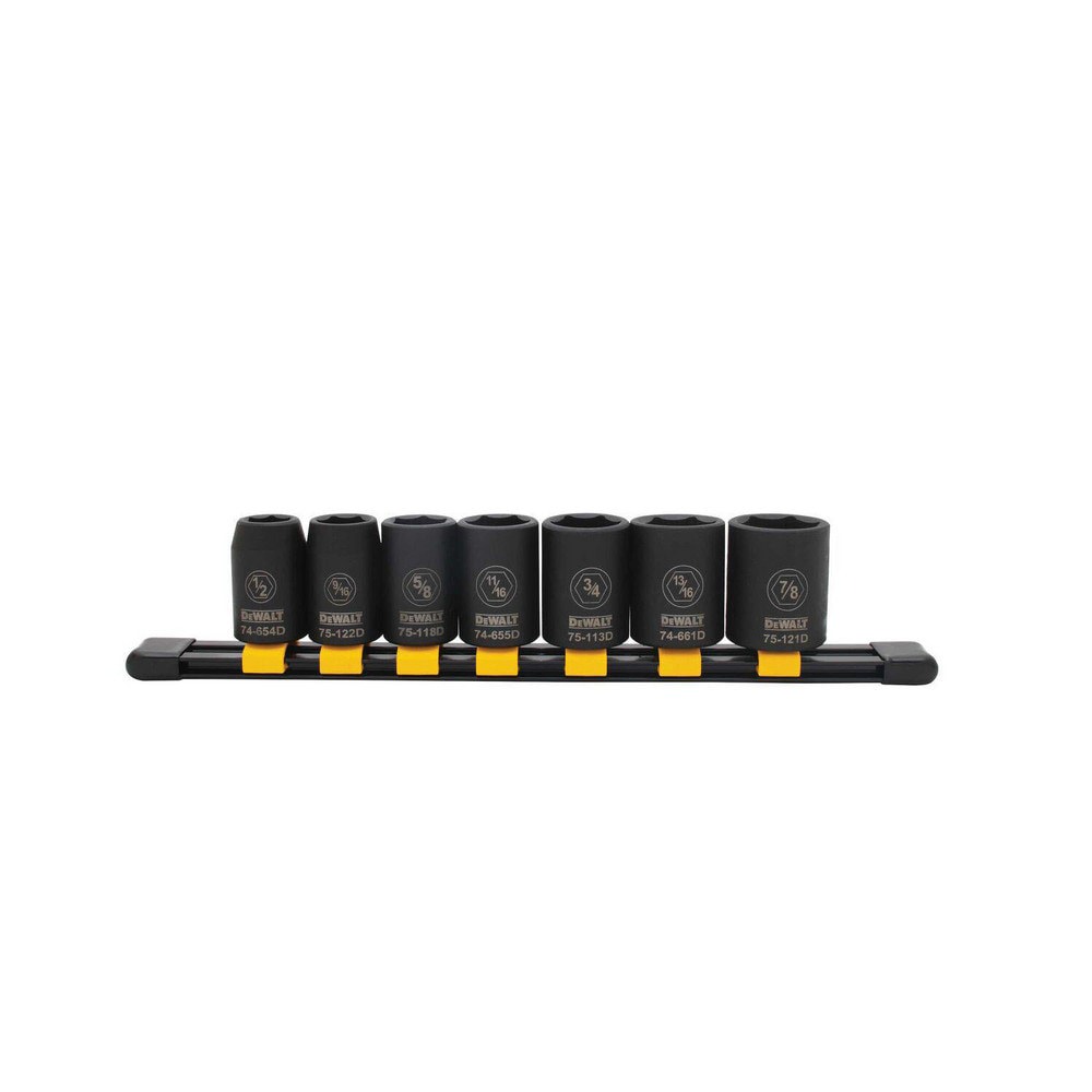 DeWALT Impact Socket Set: 7 Pc: 1/2