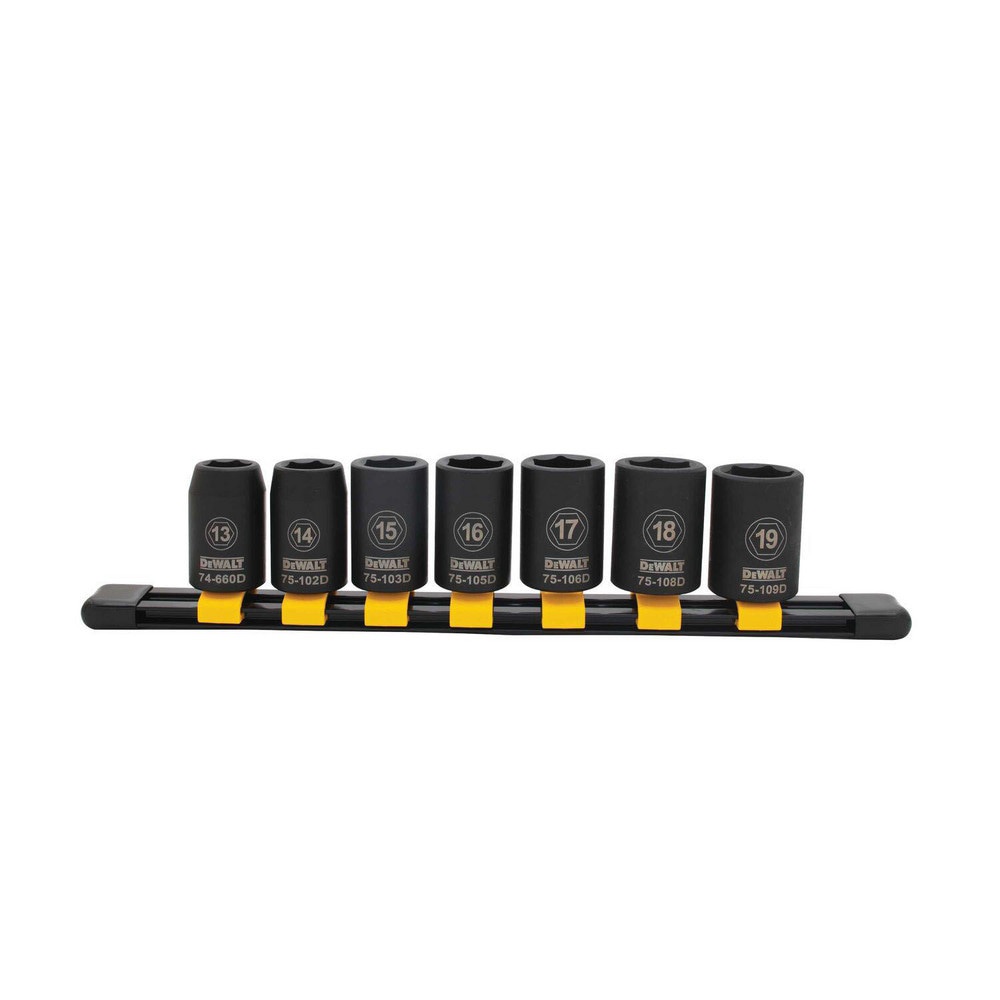 DeWALT Impact Socket Set: 7 Pc: 1/2