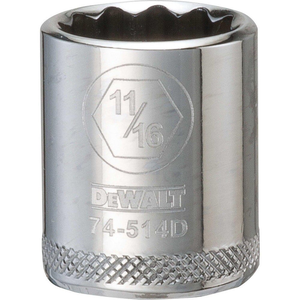 Hand Sockets; Socket Type: Standard ; Socket Size (Inch): 11/16 ; Drive Size: 3/8 ; Drive Style: Hex ; Number Of Points: 12 ; Overall Length (Inch): 1