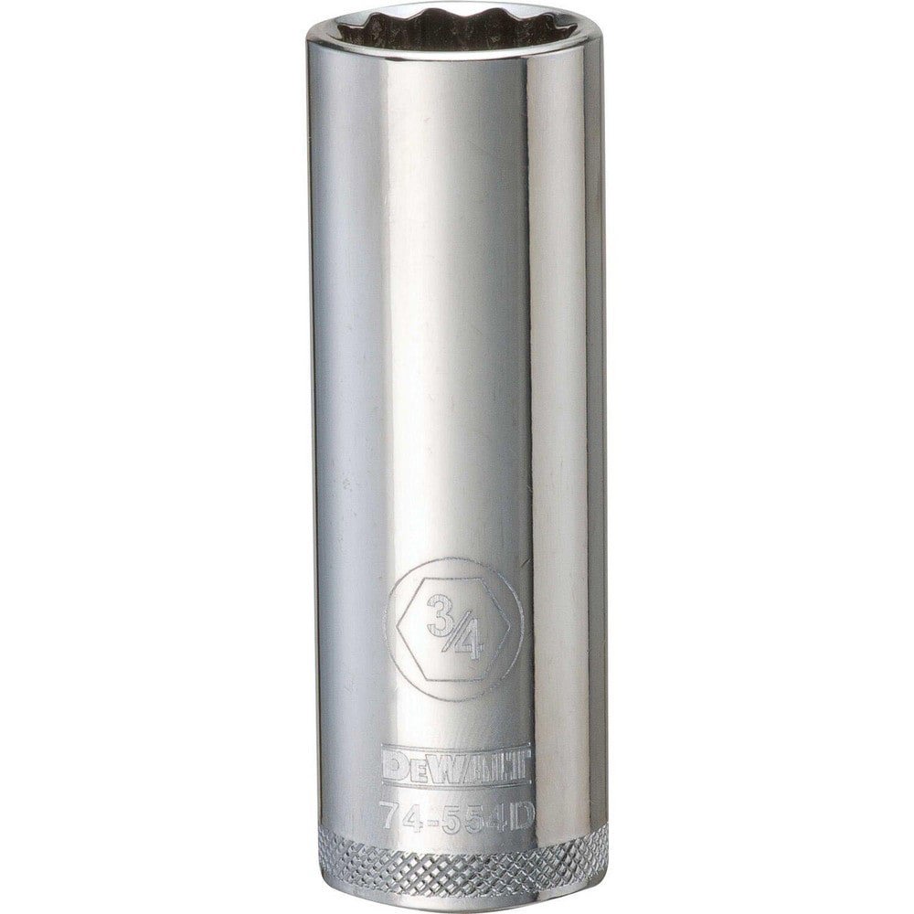 Hand Sockets; Socket Type: Deep ; Socket Size (Inch): 3/4 ; Drive Size: 1/2 ; Drive Style: Hex ; Number Of Points: 12 ; Overall Length (Inch): 3-1/8