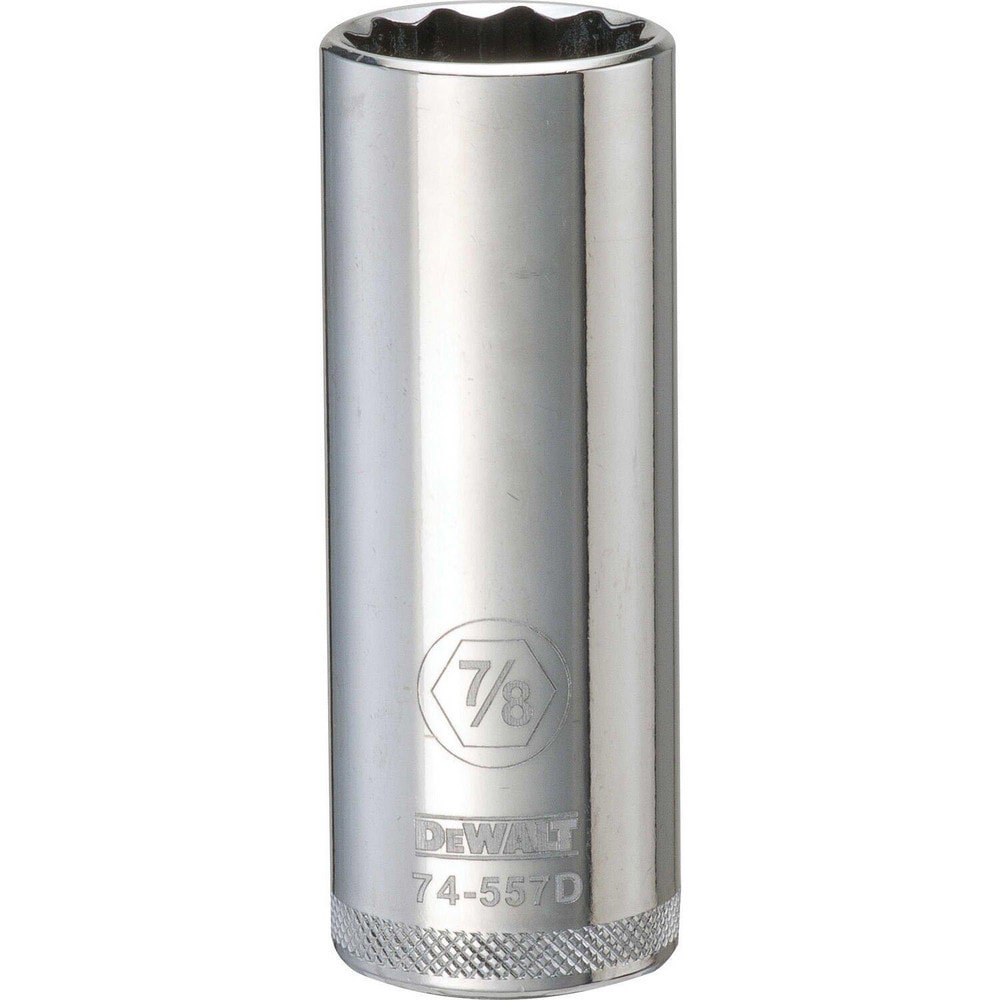 Hand Sockets; Socket Type: Deep ; Socket Size (Inch): 7/8 ; Drive Size: 1/2 ; Drive Style: Hex ; Number Of Points: 12 ; Overall Length (Inch): 3-1/8