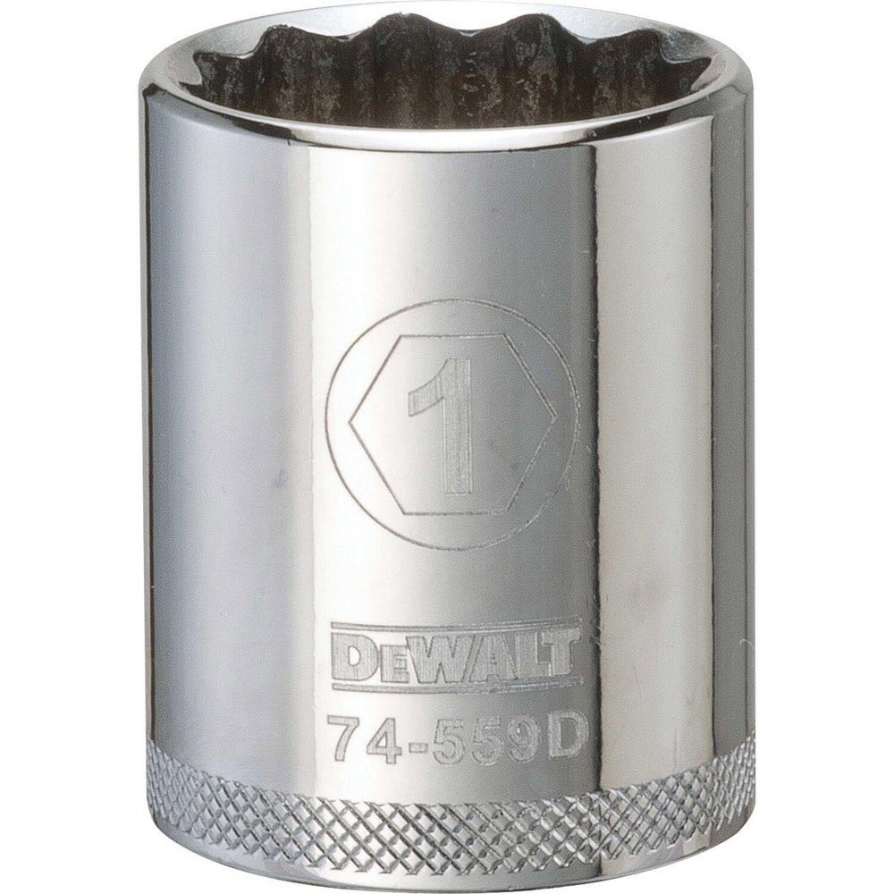 Hand Sockets; Socket Type: Standard ; Socket Size (Inch): 1 ; Drive Size: 1/2 ; Drive Style: Hex ; Number Of Points: 12 ; Overall Length (Inch): 1-5/8