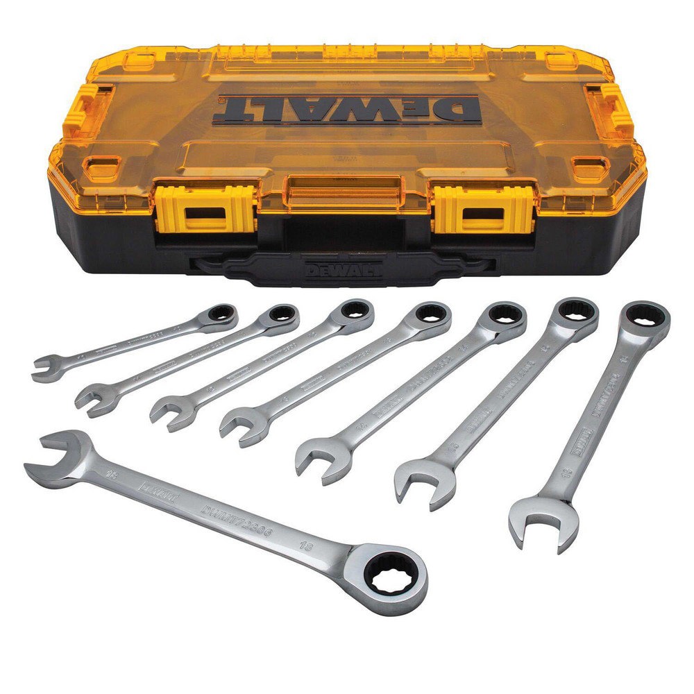 Wrench Sets; Set Type: Combination Wrench Set ; System Of Measurement: Metric ; Size Range: 10 mm - 18 mm ; Container Type: Box ; Material: Steel ; Finish Coating: Polished Chrome