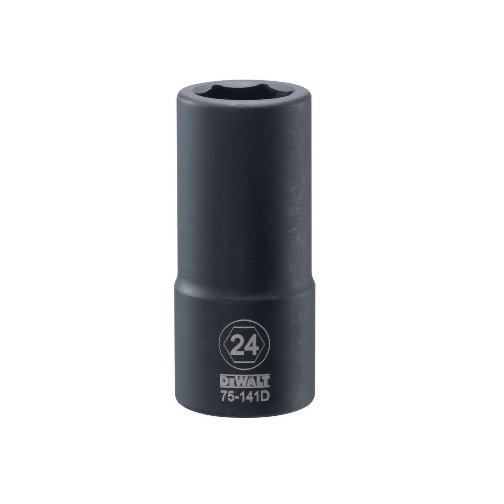 Impact Sockets; Drive Size: 3/4 in ; Socket Size (mm): 24 ; Number Of Points: 6 ; Drive Style: Impact ; Length Type: Deep ; Material: Steel