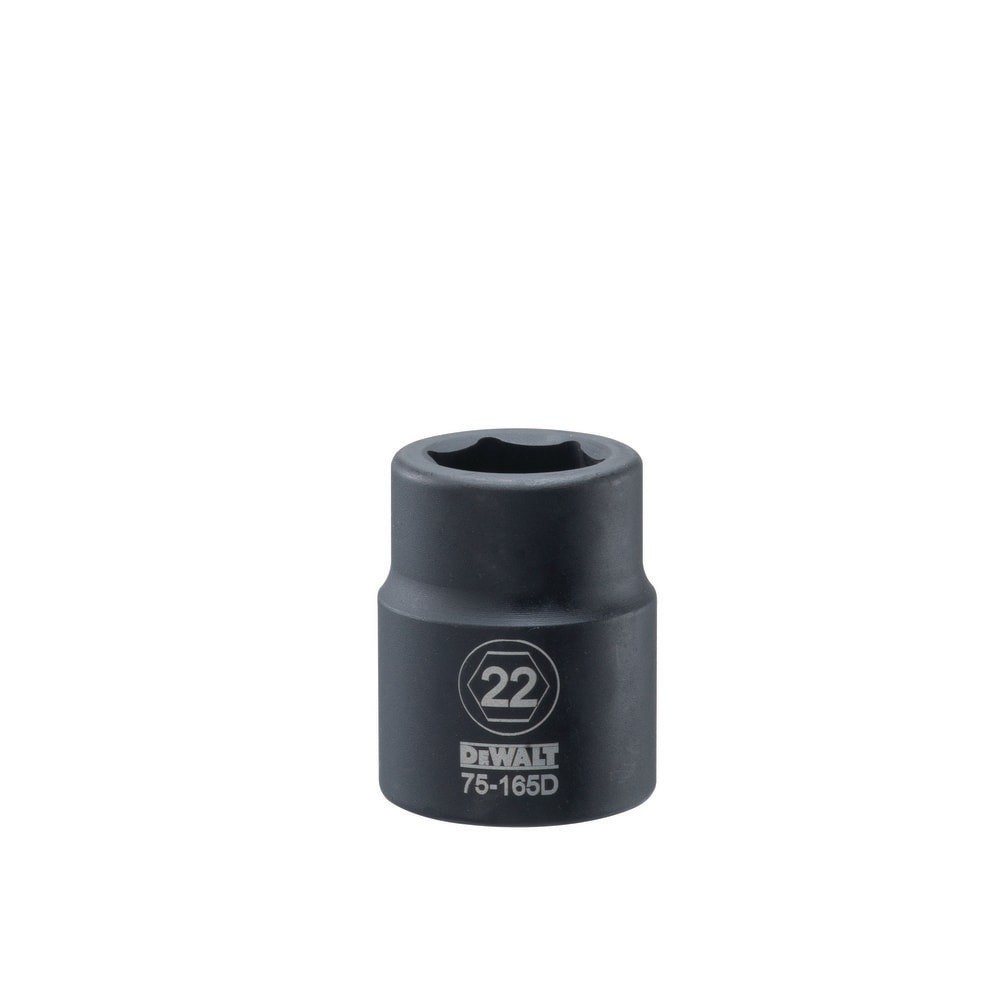 Impact Sockets; Drive Size: 3/4 in ; Socket Size (mm): 22 ; Number Of Points: 6 ; Drive Style: Impact ; Length Type: Standard ; Material: Steel
