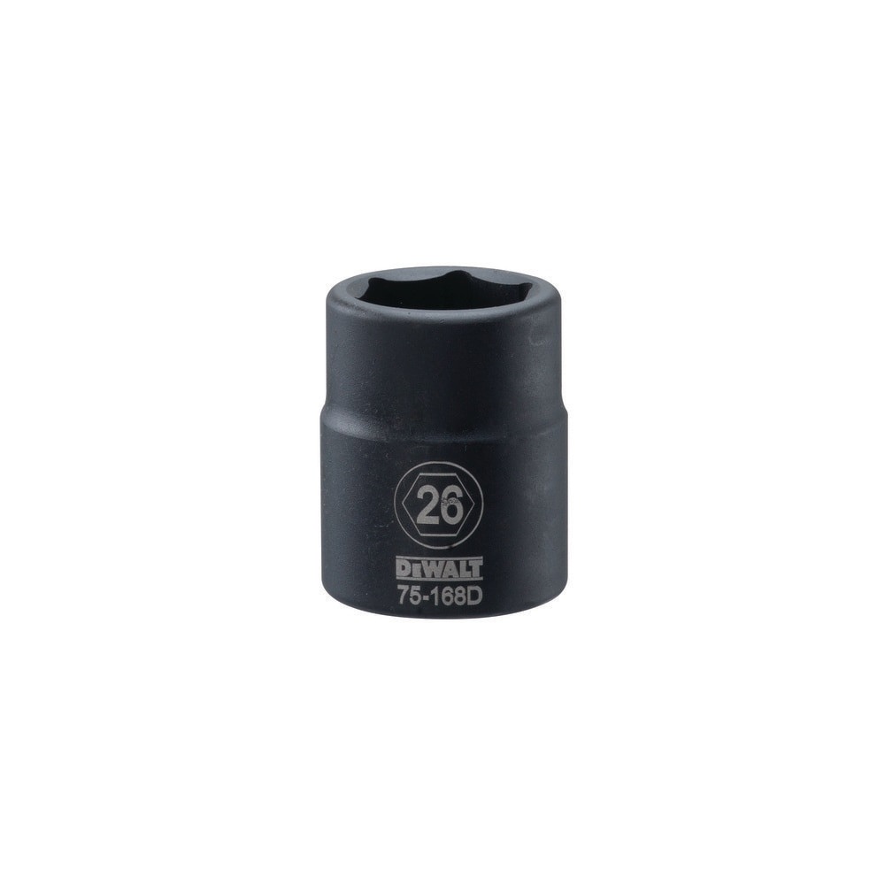 Impact Sockets; Drive Size: 3/4 in ; Socket Size (mm): 26 ; Number Of Points: 6 ; Drive Style: Impact ; Length Type: Standard ; Material: Steel
