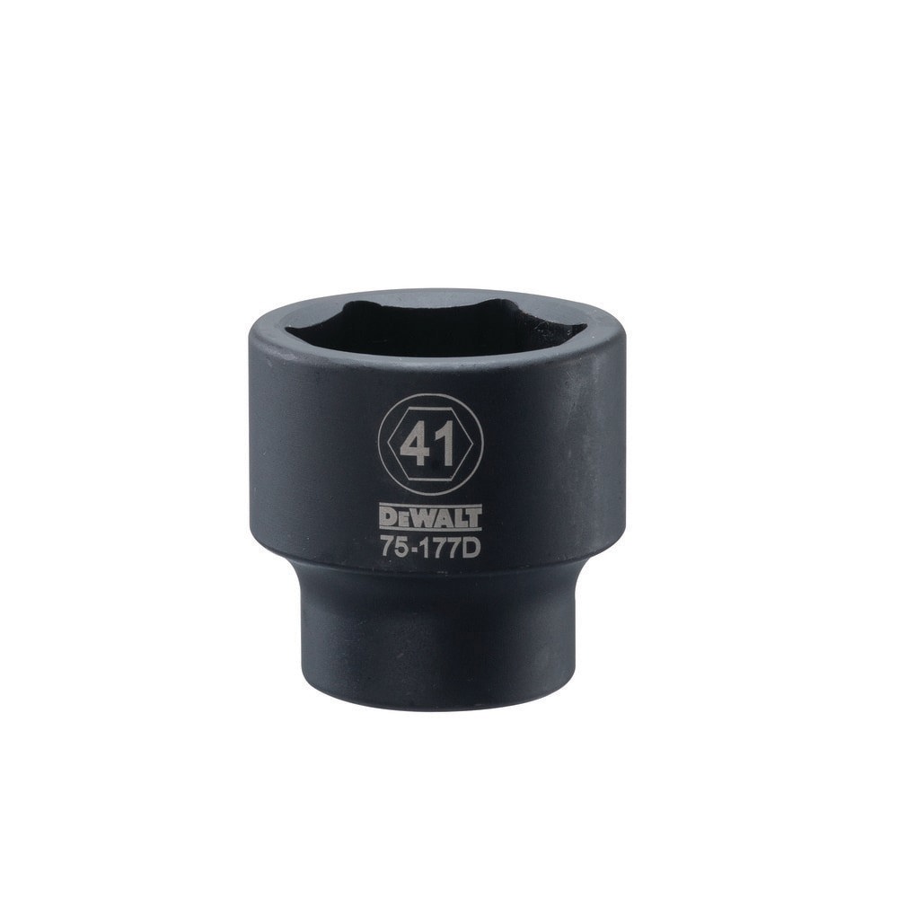 Impact Sockets; Drive Size: 3/4 in ; Socket Size (mm): 41 ; Number Of Points: 6 ; Drive Style: Impact ; Length Type: Standard ; Material: Steel