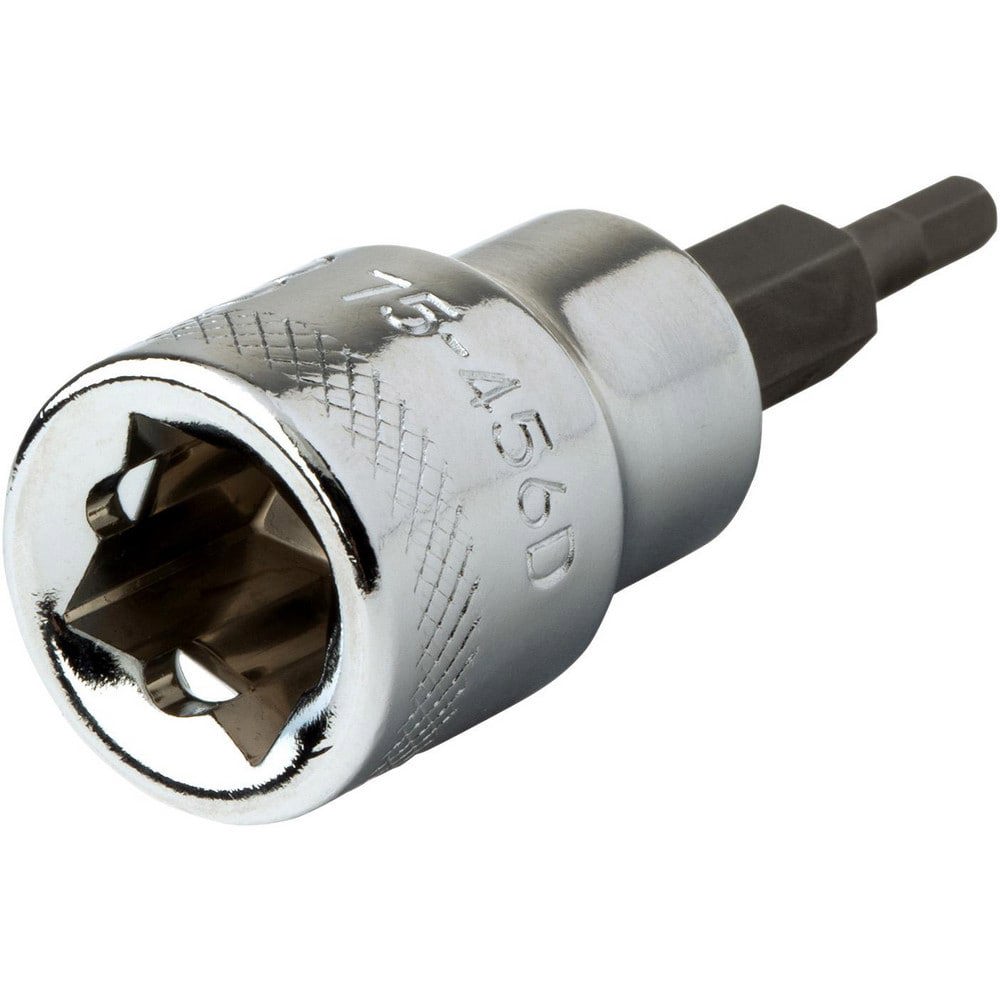 Hand Sockets; Socket Type: Standard ; Socket Size (mm): 3.00 ; Drive Size: 3/8 ; Drive Style: Hex ; Number Of Points: 12 ; Overall Length (Inch): 1-31/32