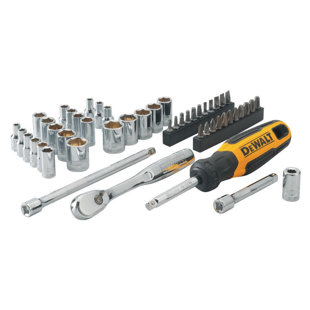 Combination Hand Tool Sets; Set Type: Socket Set ; Tool Type: Mechaincs Tool Set ; Number Of Pieces: 50 ; Measurement Type: Fractional Inch; Metric ; Tool Finish: Chrome ; Container Type: Toolbox