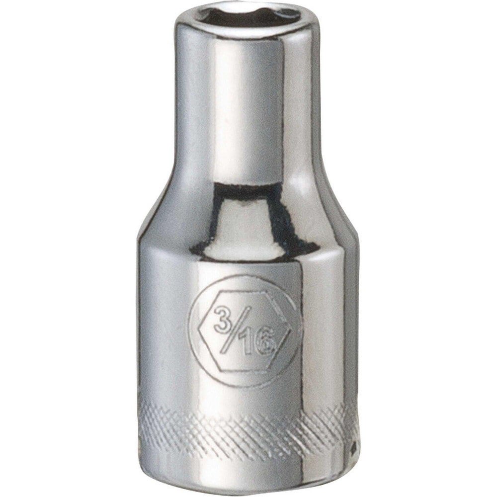 Hand Sockets; Socket Type: Standard ; Socket Size (Inch): 3/16 ; Drive Size: 1/4 ; Drive Style: Hex ; Number Of Points: 6 ; Overall Length (Inch): 31/32