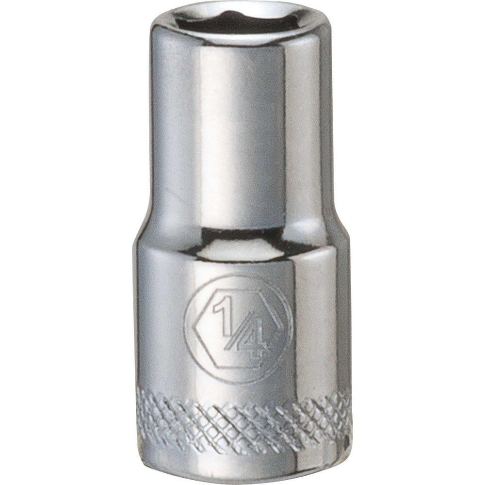Hand Sockets; Socket Type: Standard ; Socket Size (Inch): 1/4 ; Drive Size: 1/4 ; Drive Style: Hex ; Number Of Points: 6 ; Overall Length (Inch): 31/32