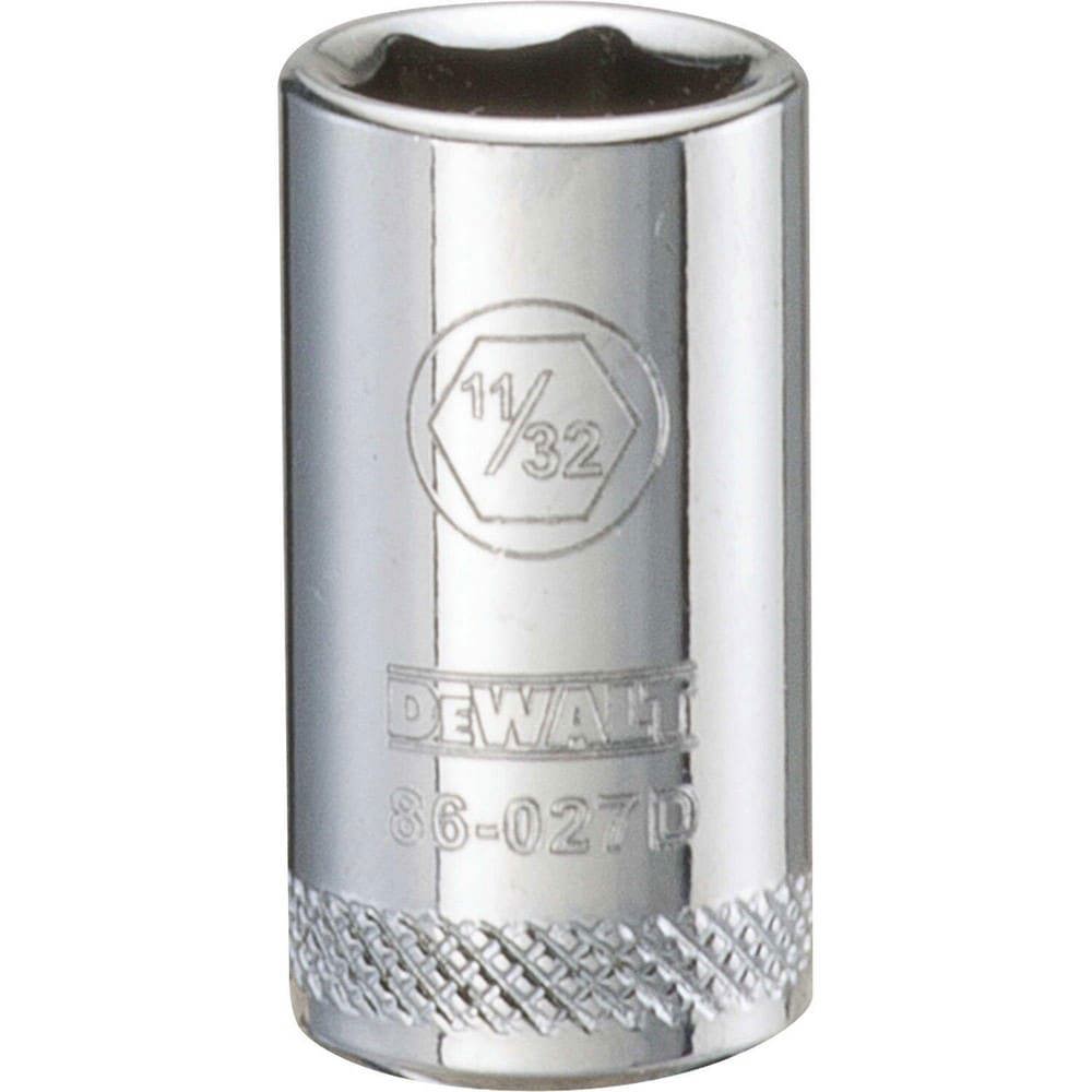 Hand Sockets; Socket Type: Standard ; Socket Size (Inch): 11/32 ; Drive Size: 1/4 ; Drive Style: Hex ; Number Of Points: 6 ; Overall Length (Inch): 31/32