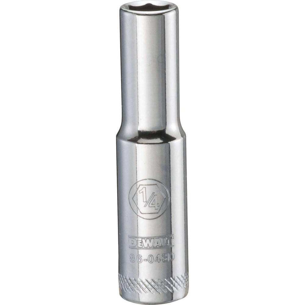 Hand Sockets; Socket Type: Deep ; Socket Size (Inch): 1/4 ; Drive Size: 1/4 ; Drive Style: Hex ; Number Of Points: 6 ; Overall Length (Inch): 1-15/16