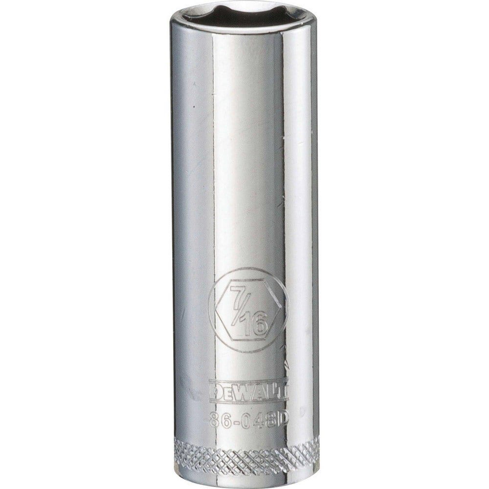 Hand Sockets; Socket Type: Deep ; Socket Size (Inch): 7/16 ; Drive Size: 1/4 ; Drive Style: Hex ; Number Of Points: 6 ; Overall Length (Inch): 1-15/16