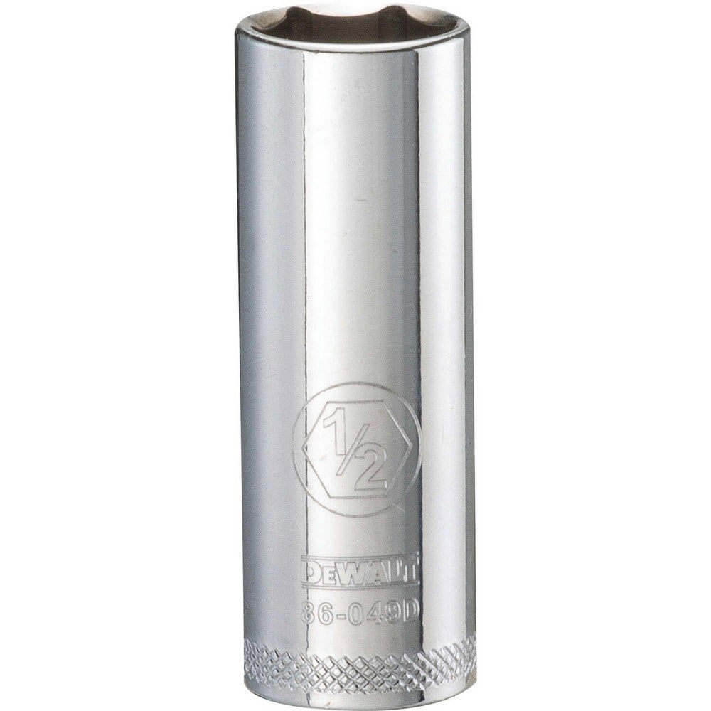 Hand Sockets; Socket Type: Deep ; Socket Size (Inch): 1/2 ; Drive Size: 1/4 ; Drive Style: Hex ; Number Of Points: 6 ; Overall Length (Inch): 1-15/16