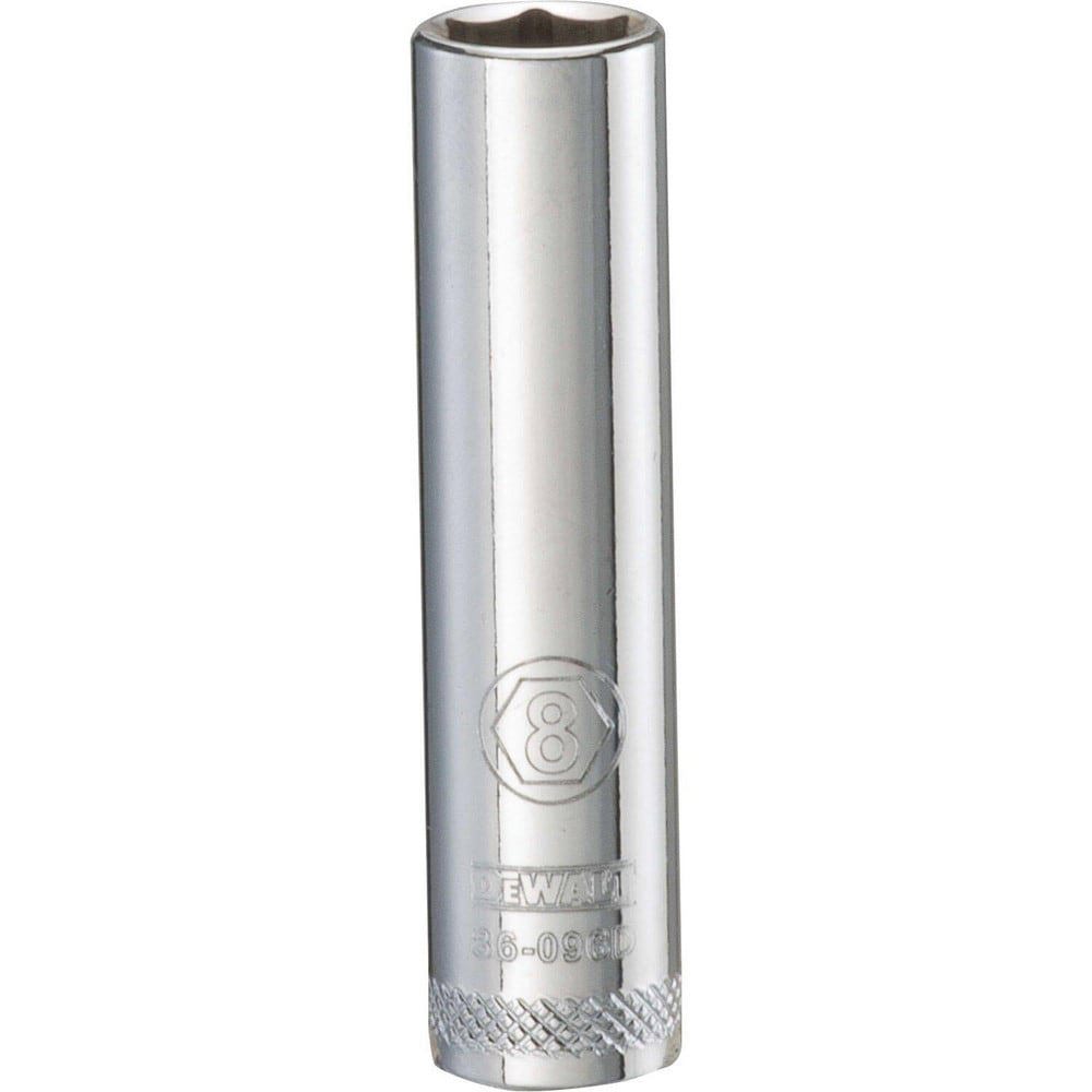Hand Sockets; Socket Type: Deep ; Socket Size (mm): 8.00 ; Drive Size: 1/4 ; Drive Style: Hex ; Number Of Points: 6 ; Overall Length (Inch): 1-15/16