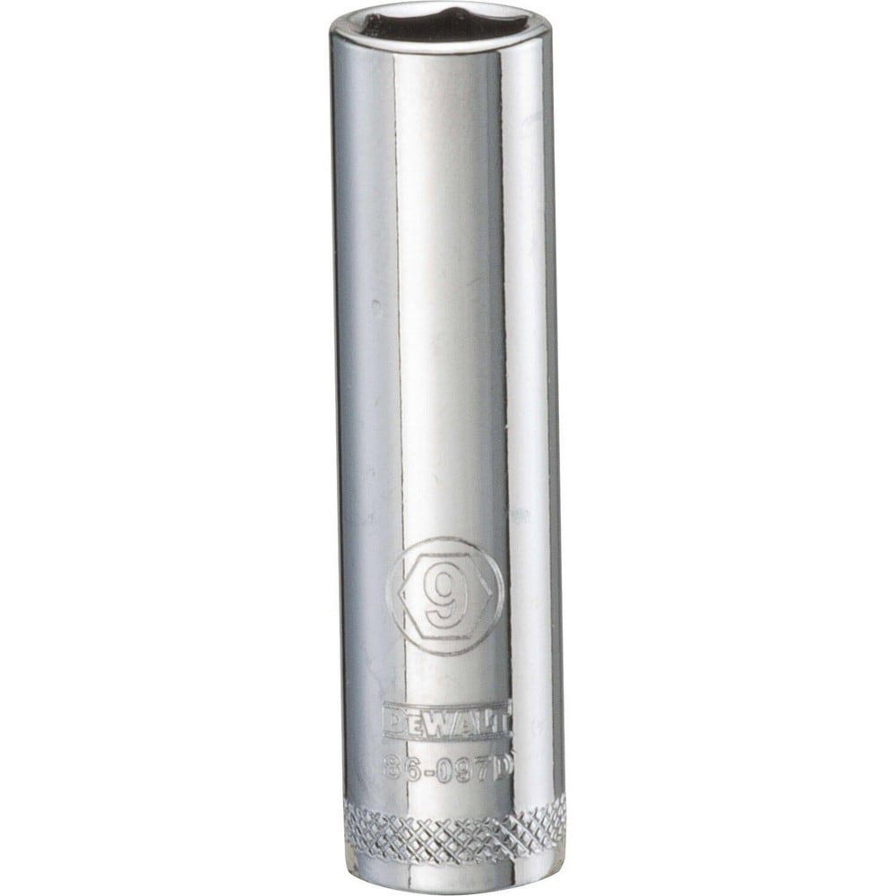 Hand Sockets; Socket Type: Deep ; Socket Size (mm): 9.00 ; Drive Size: 1/4 ; Drive Style: Hex ; Number Of Points: 6 ; Overall Length (Inch): 1-15/16
