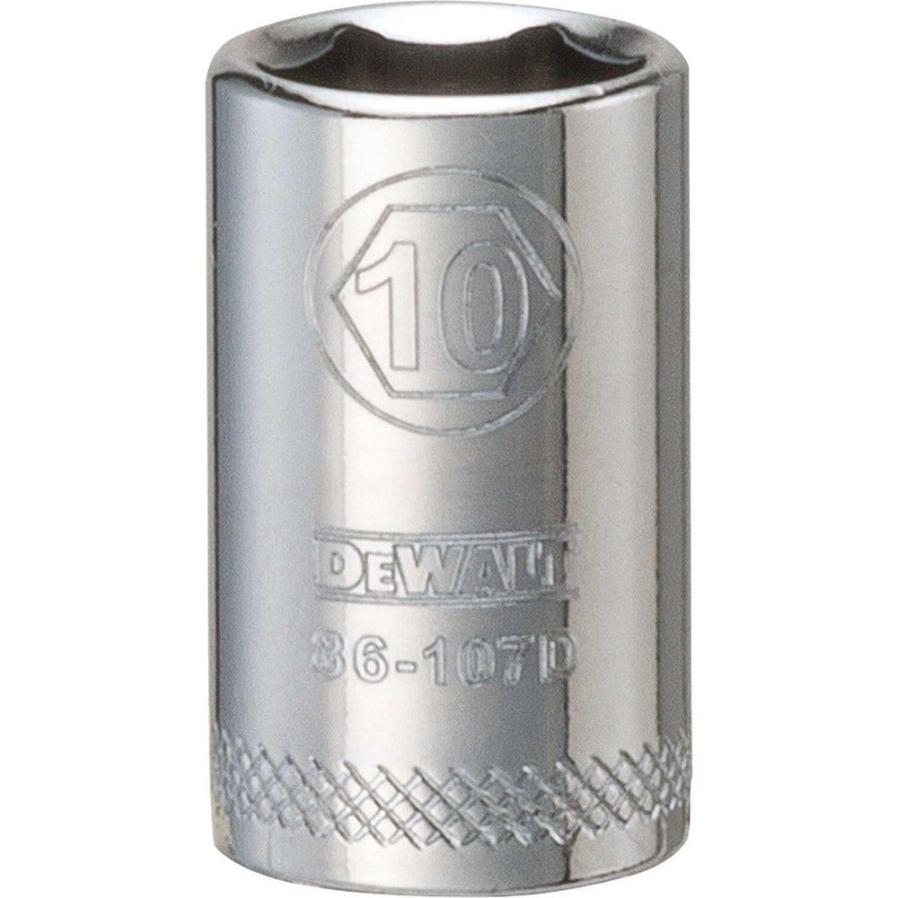 Hand Sockets; Socket Type: Standard ; Socket Size (mm): 10.00 ; Drive Size: 1/4 ; Drive Style: Hex ; Number Of Points: 6 ; Overall Length (Inch): 31/32