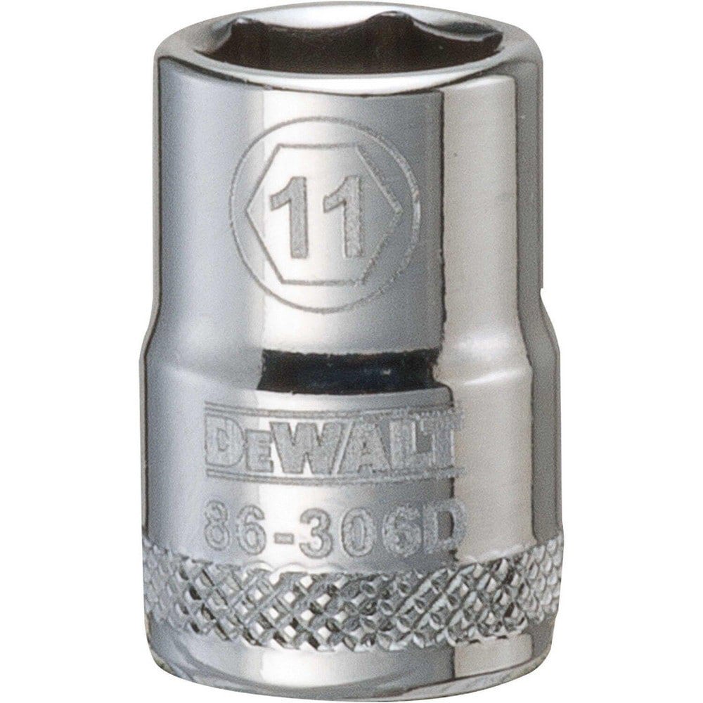 Hand Sockets; Socket Type: Standard ; Socket Size (mm): 11.00 ; Drive Size: 3/8 ; Drive Style: Hex ; Number Of Points: 6 ; Overall Length (Inch): 1