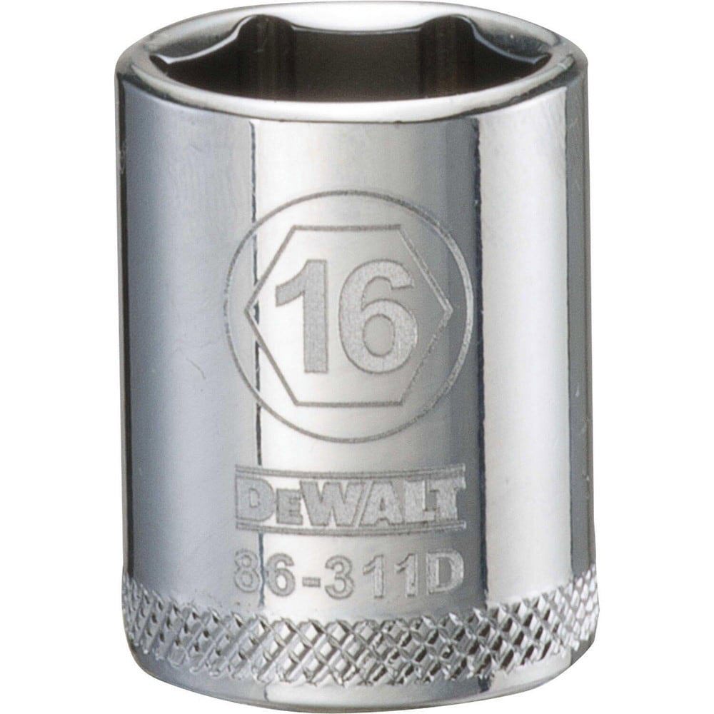 Hand Sockets; Socket Type: Standard ; Socket Size (mm): 16.00 ; Drive Size: 3/8 ; Drive Style: Hex ; Number Of Points: 6 ; Overall Length (Inch): 1