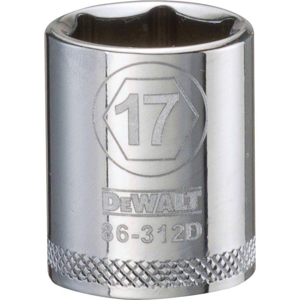Hand Sockets; Socket Type: Standard ; Socket Size (mm): 17.00 ; Drive Size: 3/8 ; Drive Style: Hex ; Number Of Points: 6 ; Overall Length (Inch): 1