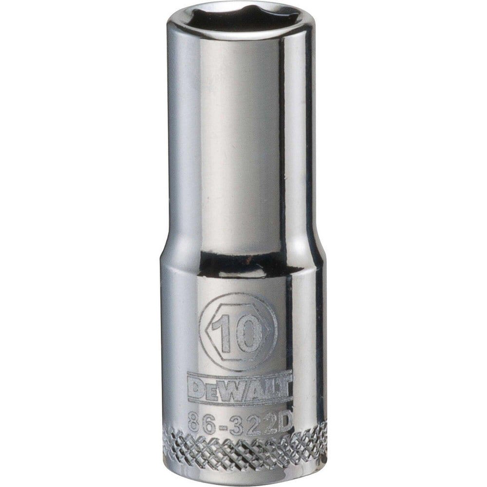 Hand Sockets; Socket Type: Deep ; Socket Size (mm): 10.00 ; Drive Size: 3/8 ; Drive Style: Hex ; Number Of Points: 6 ; Overall Length (Inch): 1-25/32