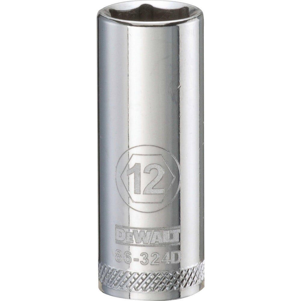 Hand Sockets; Socket Type: Deep ; Socket Size (mm): 12.00 ; Drive Size: 3/8 ; Drive Style: Hex ; Number Of Points: 6 ; Overall Length (Inch): 1-25/32