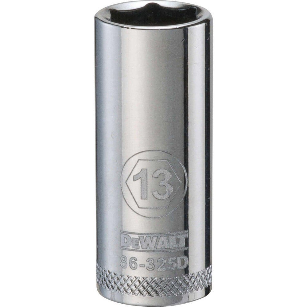 Hand Sockets; Socket Type: Deep ; Socket Size (mm): 13.00 ; Drive Size: 3/8 ; Drive Style: Hex ; Number Of Points: 6 ; Overall Length (Inch): 1-25/32