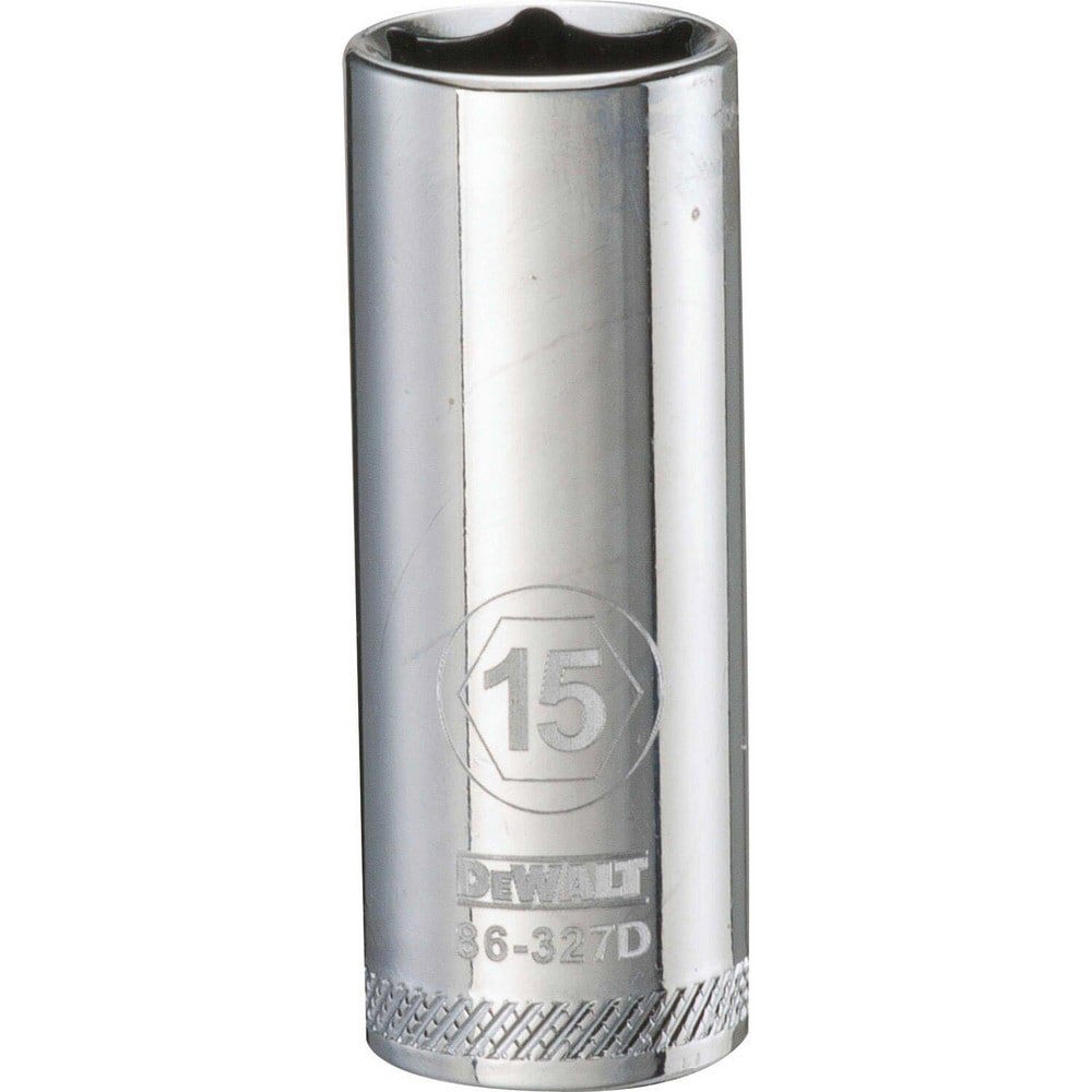 Hand Sockets; Socket Type: Deep ; Socket Size (mm): 15.00 ; Drive Size: 3/8 ; Drive Style: Hex ; Number Of Points: 6 ; Overall Length (Inch): 2-3/32