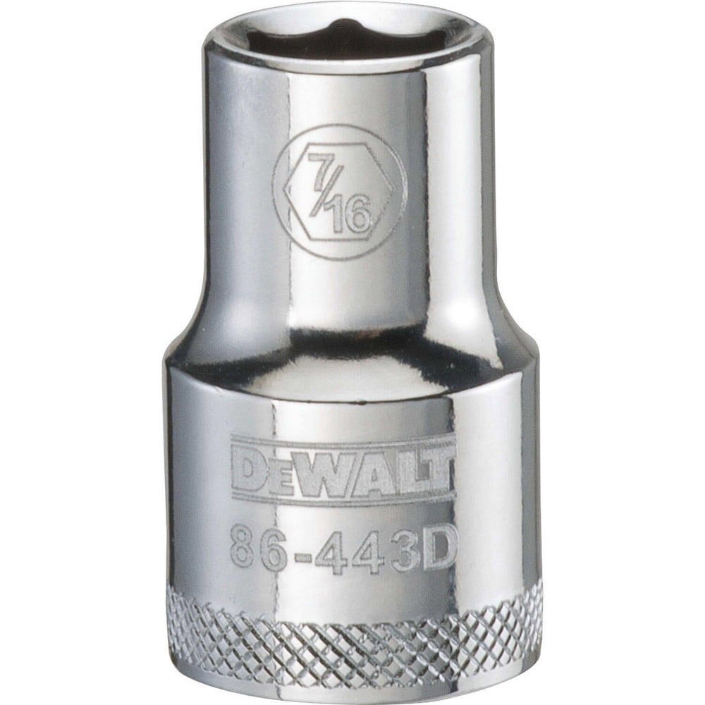 Hand Sockets; Socket Type: Standard ; Socket Size (Inch): 7/16 ; Drive Size: 1/2 ; Drive Style: Hex ; Number Of Points: 6 ; Overall Length (Inch): 1-1/2