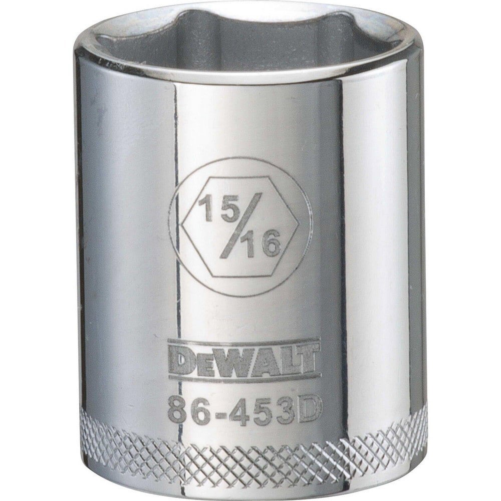 Hand Sockets; Socket Type: Standard ; Socket Size (Inch): 15/16 ; Drive Size: 1/2 ; Drive Style: Hex ; Number Of Points: 6 ; Overall Length (Inch): 1-1/2