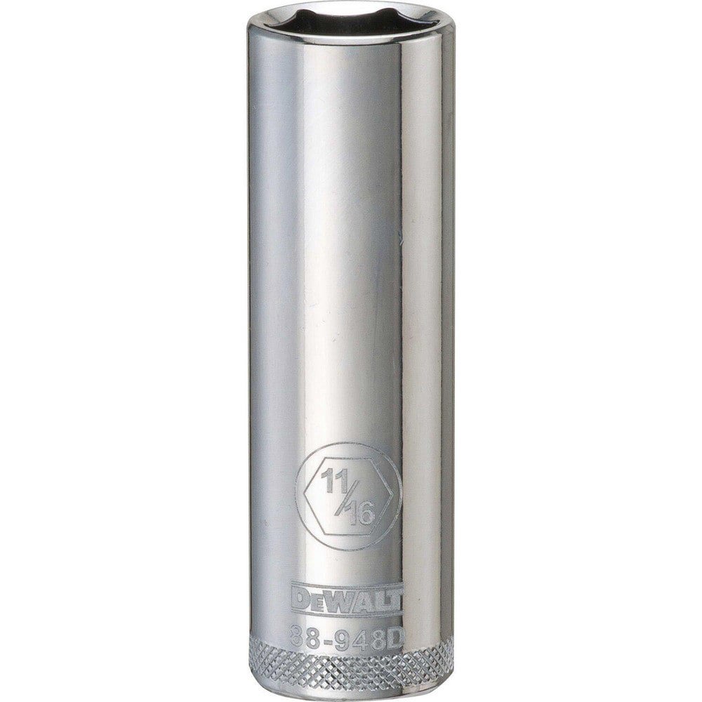 Hand Sockets; Socket Type: Deep ; Socket Size (Inch): 11/16 ; Drive Size: 1/2 ; Drive Style: Hex ; Number Of Points: 6 ; Overall Length (Inch): 3-1/8